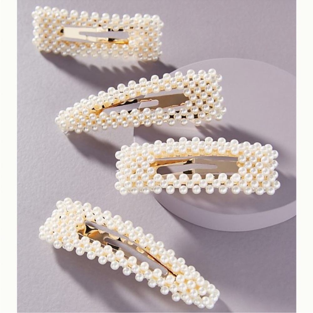 Faux Pearl Hair Clips